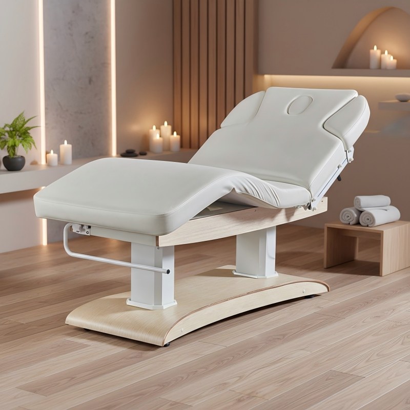 Health Wellness And Spa - Meja Pijat Elektrik dengan Alas Kayu